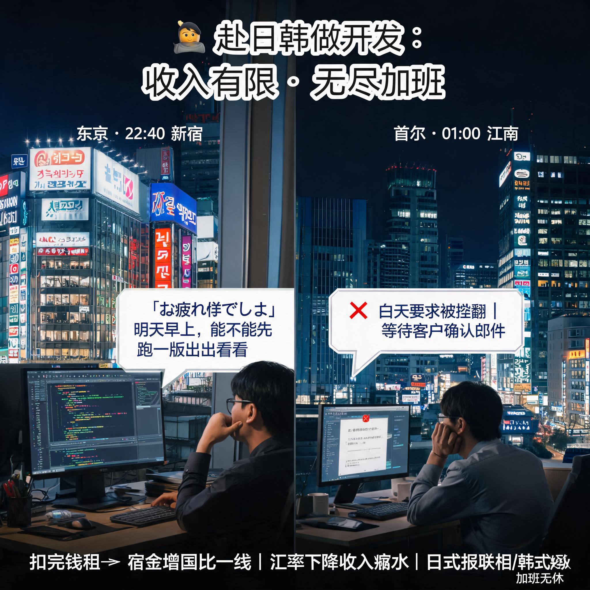 赴日韩做开发收入有限却要忍受无尽加班
