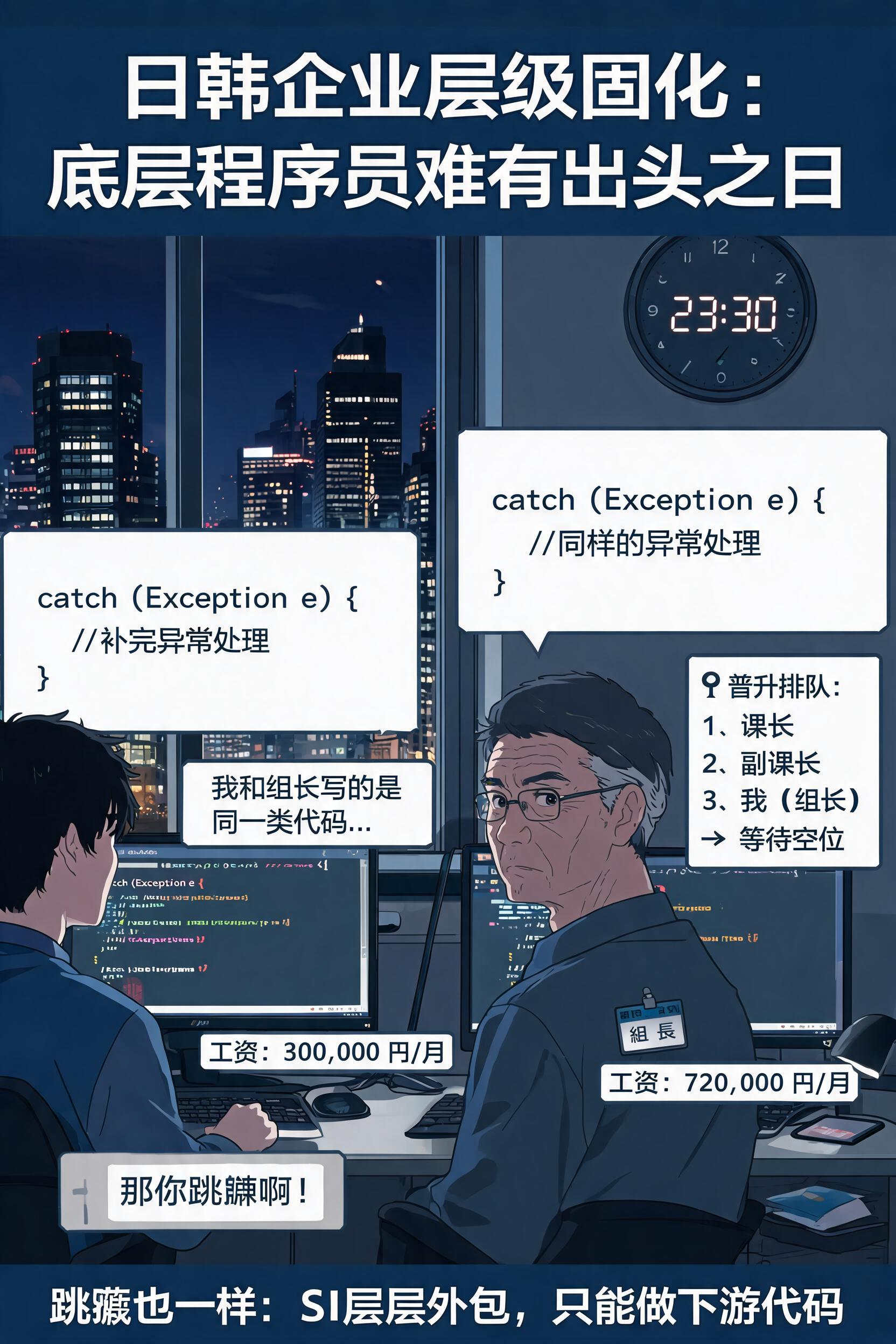 日韩企业层级固化底层程序员难有出头之日